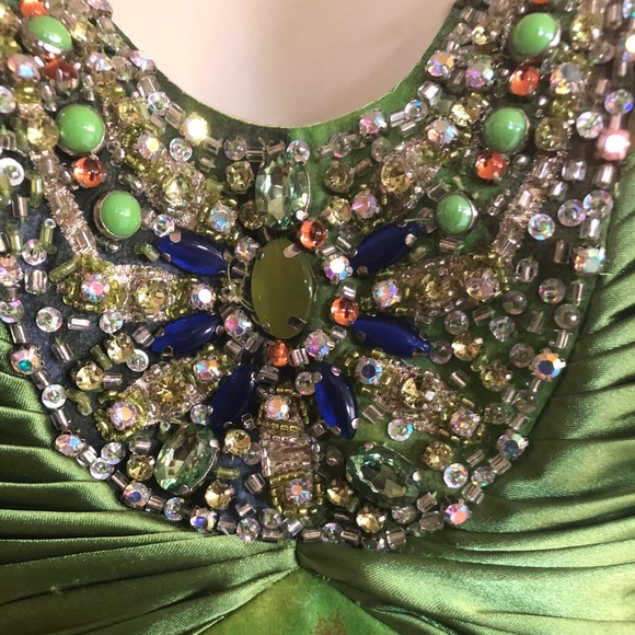 Green  Mermaid Dress NWT - Picture 2 of 8